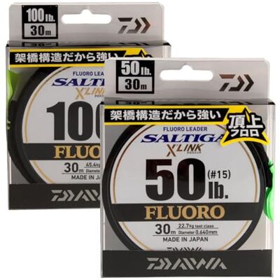 Daiwa Saltiga X Lien 30m Fluorocarbone Transparent - Ligne de Pêche - Publicité Daiwa Saltiga X Lien 30m Fluorocarbone Transparent - Ligne de Pêche - Publicité