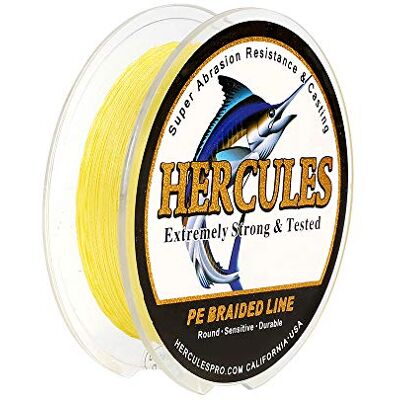 HERCULES Super Cast 100-2000m 109-2187 Yards 6-100lbs Test Ligne de pêche tressée pour Eau salée PE Tresse Lignes de Poisson Superline 4 brins - Publicité HERCULES Super Cast 100-2000m 109-2187 Yards 6-100lbs Test Ligne de pêche tressée pour Eau salée PE Tresse Lignes de Poisson Superline 4 brins - Publicité