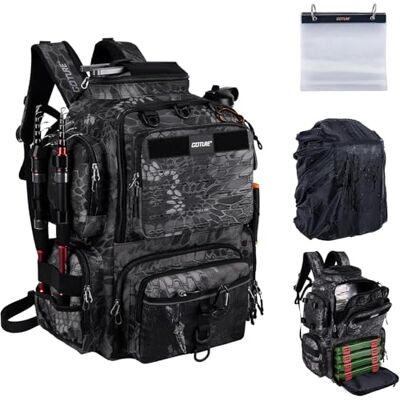 Goture 45 L Sac de pêche, Sacs de pêche avec Une Sangle, Oxford 900D, Plusieurs Poches, imperméable, Sac de Poitrine à bandoulière pour la randonnée - Publicité Goture 45 L Sac de pêche, Sacs de pêche avec Une Sangle, Oxford 900D, Plusieurs Poches, imperméable, Sac de Poitrine à bandoulière pour la randonnée - Publicité