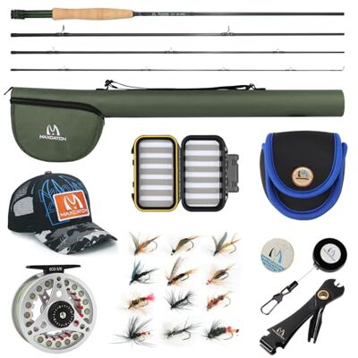 M MAXIMUMCATCH MAXIMUMCATCH Maxcatch Extreme Kit de pêche à la Mouche 3/4/5/6/7/8 Poids Canne à Mouche et Moulinet - Publicité M MAXIMUMCATCH MAXIMUMCATCH Maxcatch Extreme Kit de pêche à la Mouche 3/4/5/6/7/8 Poids Canne à Mouche et Moulinet - Publicité