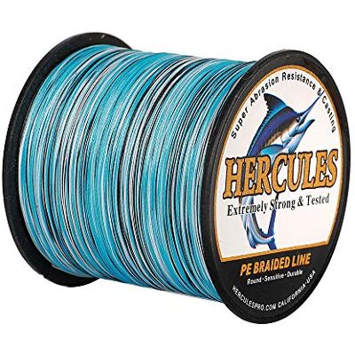 HERCULES Super Cast 100-2000m 109-2187 Yards 6-100lbs Test Ligne de pêche tressée pour Eau salée PE Tresse Lignes de Poisson Superline 4 brins - Publicité HERCULES Super Cast 100-2000m 109-2187 Yards 6-100lbs Test Ligne de pêche tressée pour Eau salée PE Tresse Lignes de Poisson Superline 4 brins - Publicité