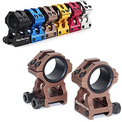 WestHunter Optics Picatinny Scope Rings, 1 inch 30 mm Tactical Precision Scope Mount High Profile, Brown - Publicité WestHunter Optics Picatinny Scope Rings, 1 inch 30 mm Tactical Precision Scope Mount High Profile, Brown - Publicité