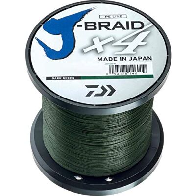 Daiwa Tresse 4 Brins J-Braid X4-1350m PE.4 D.0.29mm R.18.6kg-41lb Verte 12741629 - Publicité Daiwa Tresse 4 Brins J-Braid X4-1350m PE.4 D.0.29mm R.18.6kg-41lb Verte 12741629 - Publicité