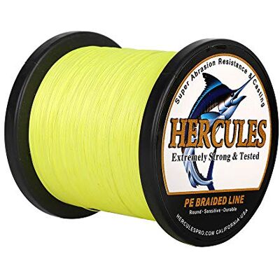 HERCULES Super Cast 100-2000m 109-2187 Yards 6-100lbs Test Ligne de pêche tressée pour Eau salée PE Tresse Lignes de Poisson Superline 4 brins - Publicité HERCULES Super Cast 100-2000m 109-2187 Yards 6-100lbs Test Ligne de pêche tressée pour Eau salée PE Tresse Lignes de Poisson Superline 4 brins - Publicité