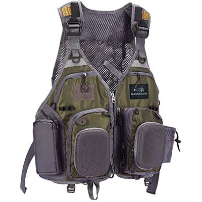 Bassdash Gilet de pêche à sangle réglable pour hommes et femmes, pour la pêche à la mouche et les activités de plein air - Publicité Bassdash Gilet de pêche à sangle réglable pour hommes et femmes, pour la pêche à la mouche et les activités de plein air - Publicité