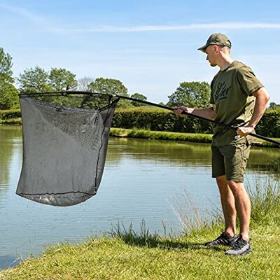 ATLAS Épuisette 107 cm Filet de Pêche de la Carpe en 2 Parties Manche en Carbone Robuste Accessoires de Pêche à la Carpe - Publicité ATLAS Épuisette 107 cm Filet de Pêche de la Carpe en 2 Parties Manche en Carbone Robuste Accessoires de Pêche à la Carpe - Publicité