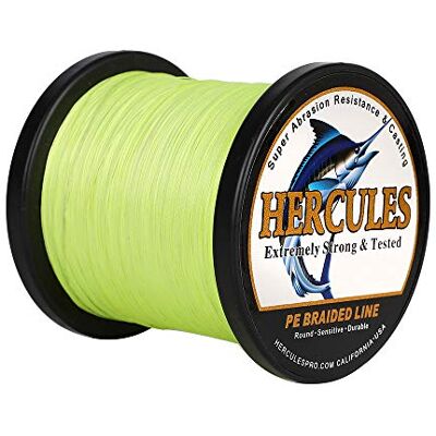 HERCULES Super Cast 100-2000m 109-2187 Yards 6-100lbs Test Ligne de pêche tressée pour Eau salée PE Tresse Lignes de Poisson Superline 4 brins - Publicité HERCULES Super Cast 100-2000m 109-2187 Yards 6-100lbs Test Ligne de pêche tressée pour Eau salée PE Tresse Lignes de Poisson Superline 4 brins - Publicité