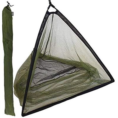 NGT 106,7 cm inch pour pêche à la Carpe Épuisette avec Stink Sac en métal Dissipateur Thermique Block – en Noir et Vert avec Une Sensation de et Finition - Publicité NGT 106,7 cm inch pour pêche à la Carpe Épuisette avec Stink Sac en métal Dissipateur Thermique Block – en Noir et Vert avec Une Sensation de et Finition - Publicité