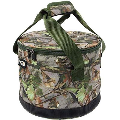 NGT Pêche à la Carpe Camouflage Isolé Amorce Bin avec Poignées et Fermeture Éclair - Publicité NGT Pêche à la Carpe Camouflage Isolé Amorce Bin avec Poignées et Fermeture Éclair - Publicité