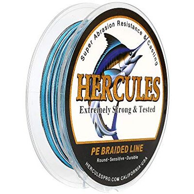 HERCULES Super Cast 100-2000m 109-2187 Yards 6-100lbs Test Ligne de pêche tressée pour Eau salée PE Tresse Lignes de Poisson Superline 4 brins - Publicité HERCULES Super Cast 100-2000m 109-2187 Yards 6-100lbs Test Ligne de pêche tressée pour Eau salée PE Tresse Lignes de Poisson Superline 4 brins - Publicité