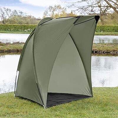 ATLAS Abri de Jour pêche Bivouac 1 Personne Accessoires à la Carpe Tente pour Les pêcheurs avec des poteaux en Fibre Verre Sac Transport Inclus, Gris - Publicité ATLAS Abri de Jour pêche Bivouac 1 Personne Accessoires à la Carpe Tente pour Les pêcheurs avec des poteaux en Fibre Verre Sac Transport Inclus, Gris - Publicité