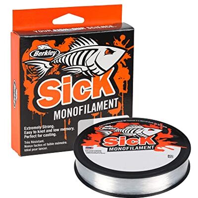 Fil de pêche Berkley Sick Nylon Monofilament Solide, Peu d'élasticité, Peu de mémoire, résistant à l'abrasion et Parfait pour la pêche en Eau Douce et la pêche en mer - Publicité Fil de pêche Berkley Sick Nylon Monofilament Solide, Peu d'élasticité, Peu de mémoire, résistant à l'abrasion et Parfait pour la pêche en Eau Douce et la pêche en mer - Publicité
