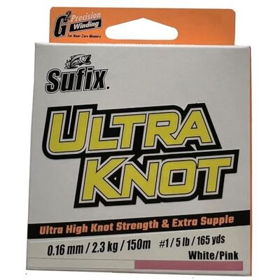 Nylon Sufix Ultra Knot Rose – 150m - Publicité Nylon Sufix Ultra Knot Rose – 150m - Publicité