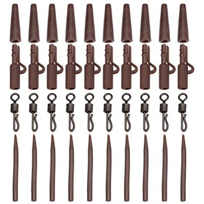 U-K 40 pièces/Ensemble extrémité de pêche à la Carpe Clips de Plomb émerillons à Changement Rapide Anti-Manches hameçons de pêche Accessoires de pêche Pesca Durable and Fashion - Publicité U-K 40 pièces/Ensemble extrémité de pêche à la Carpe Clips de Plomb émerillons à Changement Rapide Anti-Manches hameçons de pêche Accessoires de pêche Pesca Durable and Fashion - Publicité