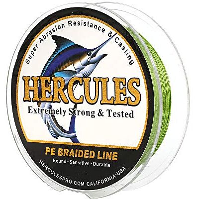 HERCULES Super Cast 10-300lbs Ligne de pêche tressée 100-2000m 109-2187yds Test pour Les Lignes de Poisson Tresse PE d'eau salée Superline 8 brins - Publicité HERCULES Super Cast 10-300lbs Ligne de pêche tressée 100-2000m 109-2187yds Test pour Les Lignes de Poisson Tresse PE d'eau salée Superline 8 brins - Publicité