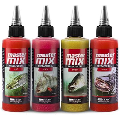 Tandem Baits Attractant Gel pour Appâts De Pêche Poissons Prédateurs Master Mix Predator Gel 100 ML Set De 4 Mélange D'Odeurs - Publicité Tandem Baits Attractant Gel pour Appâts De Pêche Poissons Prédateurs Master Mix Predator Gel 100 ML Set De 4 Mélange D'Odeurs - Publicité
