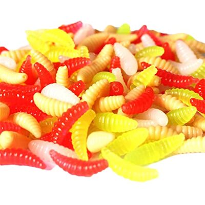 Generic PULABO 50 pcs vers de Farine en Silicone Souple asticot Grub ver de pêche leurres appâts créatif - Publicité Generic PULABO 50 pcs vers de Farine en Silicone Souple asticot Grub ver de pêche leurres appâts créatif - Publicité