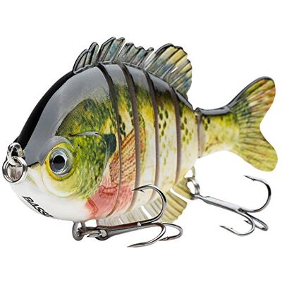 Bassdash Swimpanfish Multi Jointé Panfish Crapet Arlequin Swimbaits Topwater Dur Bass Fishing Manivelle Leurre DE 8,9 cm/24,1 Gram, 4 Couleurs, Bluegill - Publicité Bassdash Swimpanfish Multi Jointé Panfish Crapet Arlequin Swimbaits Topwater Dur Bass Fishing Manivelle Leurre DE 8,9 cm/24,1 Gram, 4 Couleurs, Bluegill - Publicité