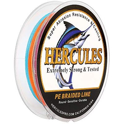 HERCULES Super Cast 100-2000m 109-2187 Yards 6-100lbs Test Ligne de pêche tressée pour Eau salée PE Tresse Lignes de Poisson Superline 4 brins - Publicité HERCULES Super Cast 100-2000m 109-2187 Yards 6-100lbs Test Ligne de pêche tressée pour Eau salée PE Tresse Lignes de Poisson Superline 4 brins - Publicité