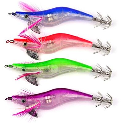 GIMOCOOL Lumineux Leurre Turlutte Leurre Appâts De Pêche LED Électronique Lumineux Calmar Appât De Pêche De Nuit Simulation Poisson Appât Lifelike Appâts De Pêche pour la Pêche des Pieuvre,Seiches et Calamar - Publicité GIMOCOOL Lumineux Leurre Turlutte Leurre Appâts De Pêche LED Électronique Lumineux Calmar Appât De Pêche De Nuit Simulation Poisson Appât Lifelike Appâts De Pêche pour la Pêche des Pieuvre,Seiches et Calamar - Publicité