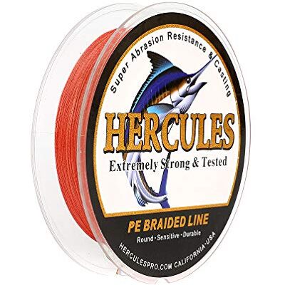 HERCULES Super Cast 100-2000m 109-2187 Yards 6-100lbs Test Ligne de pêche tressée pour Eau salée PE Tresse Lignes de Poisson Superline 4 brins - Publicité HERCULES Super Cast 100-2000m 109-2187 Yards 6-100lbs Test Ligne de pêche tressée pour Eau salée PE Tresse Lignes de Poisson Superline 4 brins - Publicité