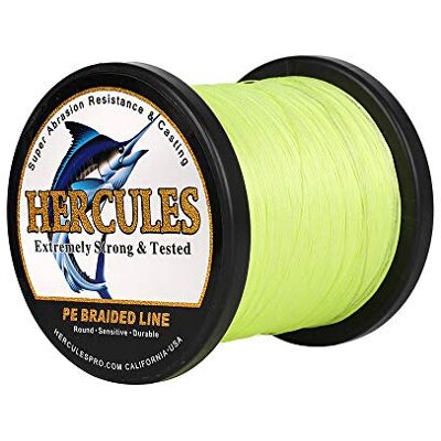 HERCULES Super Cast 10-300lbs Ligne de pêche tressée 100-2000m 109-2187yds Test pour Les Lignes de Poisson Tresse PE d'eau salée Superline 8 brins - Publicité HERCULES Super Cast 10-300lbs Ligne de pêche tressée 100-2000m 109-2187yds Test pour Les Lignes de Poisson Tresse PE d'eau salée Superline 8 brins - Publicité
