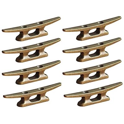 Rtxbvg Taquet de Quai de Bateau 4 Pouces pour Bateau D'Amarrage en Fonte HôTe en Bronze Adapté au DéCor Maritime de Lac de Plage Nautique, 8 PièCes - Publicité Rtxbvg Taquet de Quai de Bateau 4 Pouces pour Bateau D'Amarrage en Fonte HôTe en Bronze Adapté au DéCor Maritime de Lac de Plage Nautique, 8 PièCes - Publicité