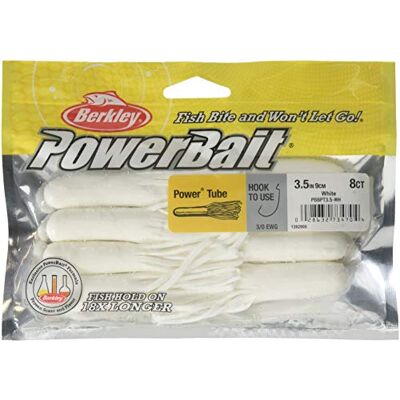 Berkley PowerBait Power Tube Leurre de pêche Blanc 9 cm - Publicité Berkley PowerBait Power Tube Leurre de pêche Blanc 9 cm - Publicité