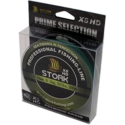 Stork HDx8, 8-Corde Ligne de pêche tressée Prime 300m - Publicité Stork HDx8, 8-Corde Ligne de pêche tressée Prime 300m - Publicité