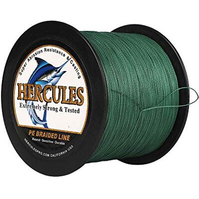 HERCULES Super Cast 10-300lbs Ligne de pêche tressée 100-2000m 109-2187yds Test pour Les Lignes de Poisson Tresse PE d'eau salée Superline 8 brins - Publicité HERCULES Super Cast 10-300lbs Ligne de pêche tressée 100-2000m 109-2187yds Test pour Les Lignes de Poisson Tresse PE d'eau salée Superline 8 brins - Publicité