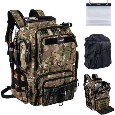 Goture 45 L Sac de pêche, Sacs de pêche avec Une Sangle, Oxford 900D, Plusieurs Poches, imperméable, Sac de Poitrine à bandoulière pour la randonnée - Publicité Goture 45 L Sac de pêche, Sacs de pêche avec Une Sangle, Oxford 900D, Plusieurs Poches, imperméable, Sac de Poitrine à bandoulière pour la randonnée - Publicité