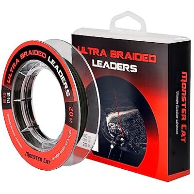 Tandem Baits Matériau De Bas De Ligne Super Strong Leaders 20 m 100 kg 220 Ib Monster Cat - Publicité Tandem Baits Matériau De Bas De Ligne Super Strong Leaders 20 m 100 kg 220 Ib Monster Cat - Publicité