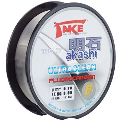 Lineaeffe NYLON DE PECHE TAKE AKASHI ULTRACLEAR FLUOROCARBON 100 M Modèle: 0.20mm - Publicité Lineaeffe NYLON DE PECHE TAKE AKASHI ULTRACLEAR FLUOROCARBON 100 M Modèle: 0.20mm - Publicité