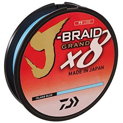 Daiwa J-Braid Grand 8X Bobine de Remplissage 374 m 36,3 kg Fil de pêche d'essai Bleu île Unisexe, 80 LB - Publicité Daiwa J-Braid Grand 8X Bobine de Remplissage 374 m 36,3 kg Fil de pêche d'essai Bleu île Unisexe, 80 LB - Publicité