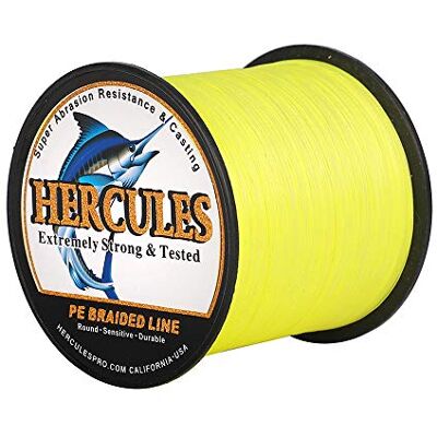 HERCULES Super Cast 10-300lbs Ligne de pêche tressée 100-2000m 109-2187yds Test pour Les Lignes de Poisson Tresse PE d'eau salée Superline 8 brins - Publicité HERCULES Super Cast 10-300lbs Ligne de pêche tressée 100-2000m 109-2187yds Test pour Les Lignes de Poisson Tresse PE d'eau salée Superline 8 brins - Publicité