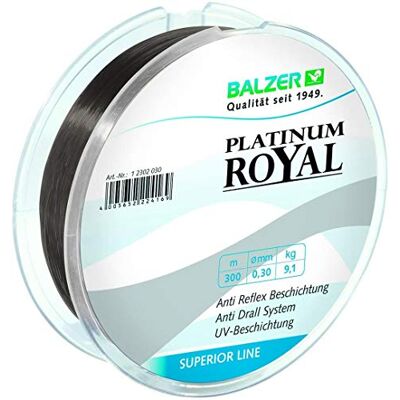 Balzer Nylon Platinum Royal Ø0.18mm 300m 4.40kg - Publicité Balzer Nylon Platinum Royal Ø0.18mm 300m 4.40kg - Publicité