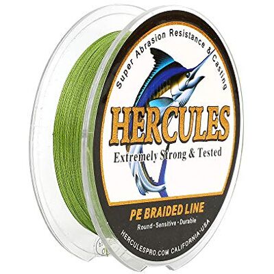 HERCULES Super Cast 100-2000m 109-2187 Yards 6-100lbs Test Ligne de pêche tressée pour Eau salée PE Tresse Lignes de Poisson Superline 4 brins - Publicité HERCULES Super Cast 100-2000m 109-2187 Yards 6-100lbs Test Ligne de pêche tressée pour Eau salée PE Tresse Lignes de Poisson Superline 4 brins - Publicité