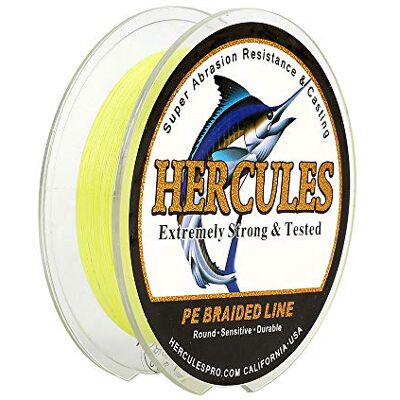 HERCULES Super Cast 100-2000m 109-2187 Yards 6-100lbs Test Ligne de pêche tressée pour Eau salée PE Tresse Lignes de Poisson Superline 4 brins - Publicité HERCULES Super Cast 100-2000m 109-2187 Yards 6-100lbs Test Ligne de pêche tressée pour Eau salée PE Tresse Lignes de Poisson Superline 4 brins - Publicité