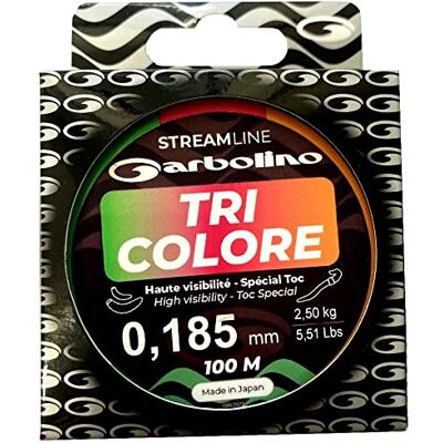 Nylon toc Streamline Garbolino tri-Colore 100 M (Ø 18.5/100) - Publicité Nylon toc Streamline Garbolino tri-Colore 100 M (Ø 18.5/100) - Publicité