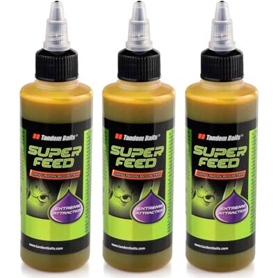 Tandem Baits Attractant Liquide Booster Pêche À La Carpe Chod Rig Zig Rig SuperFeed Diffusion Booster Set De 3 100 ML Mélange D'Arômes Fruités - Publicité Tandem Baits Attractant Liquide Booster Pêche À La Carpe Chod Rig Zig Rig SuperFeed Diffusion Booster Set De 3 100 ML Mélange D'Arômes Fruités - Publicité