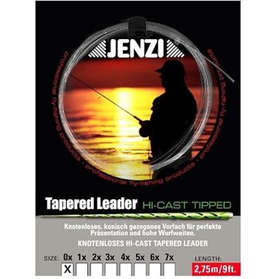 Jenzi Tapered Leader Bas de ligne conique 240 cm - Publicité Jenzi Tapered Leader Bas de ligne conique 240 cm - Publicité