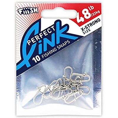Fiiish Agrafe Perfect Link X-Strong -R.48Lb-21.7Kg Chrome GAM382 - Publicité Fiiish Agrafe Perfect Link X-Strong -R.48Lb-21.7Kg Chrome GAM382 - Publicité