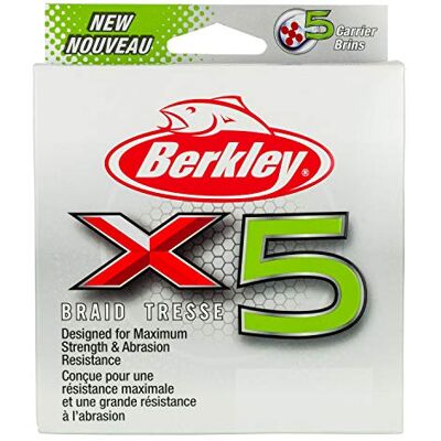 Berkley X5 Lo-Vis Ligne de pêche tressée Verte, 300 m, 3,6 kg, 300 yd/3,6 kg, Vert Basse visibilité - Publicité Berkley X5 Lo-Vis Ligne de pêche tressée Verte, 300 m, 3,6 kg, 300 yd/3,6 kg, Vert Basse visibilité - Publicité