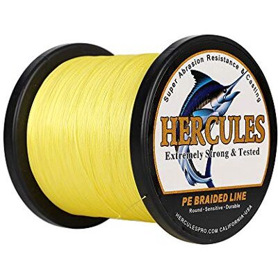 HERCULES Super Cast 100-2000m 109-2187 Yards 6-100lbs Test Ligne de pêche tressée pour Eau salée PE Tresse Lignes de Poisson Superline 4 brins - Publicité HERCULES Super Cast 100-2000m 109-2187 Yards 6-100lbs Test Ligne de pêche tressée pour Eau salée PE Tresse Lignes de Poisson Superline 4 brins - Publicité