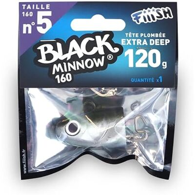 Fiiish Tete Plombee Extra Deep Black Minnow No.5-120g Kaki BM624 - Publicité Fiiish Tete Plombee Extra Deep Black Minnow No.5-120g Kaki BM624 - Publicité