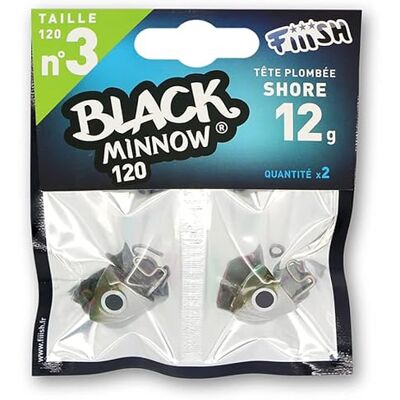 Fiiish Tete Plombee Shore Black Minnow No.3-12g Kaki BM007 - Publicité Fiiish Tete Plombee Shore Black Minnow No.3-12g Kaki BM007 - Publicité