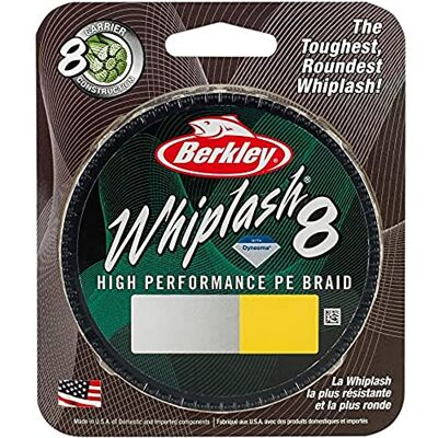 Berkley Whiplash, Fil de Pêche, Tresse 8 Brins Construite en 100% Dyneema, pour la Pêche en Mer et la Pêche en Eau Douce, Carnassier, Daiwa J-Braid - Publicité Berkley Whiplash, Fil de Pêche, Tresse 8 Brins Construite en 100% Dyneema, pour la Pêche en Mer et la Pêche en Eau Douce, Carnassier, Daiwa J-Braid - Publicité