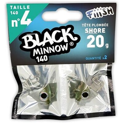 Fiiish Tete Plombee Shore Black Minnow No.4-20g Kaki BM153 - Publicité Fiiish Tete Plombee Shore Black Minnow No.4-20g Kaki BM153 - Publicité