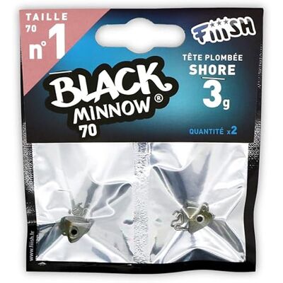 Fiiish Tete Plombee Shore Black Minnow No.1-3g Kaki BM036 - Publicité Fiiish Tete Plombee Shore Black Minnow No.1-3g Kaki BM036 - Publicité