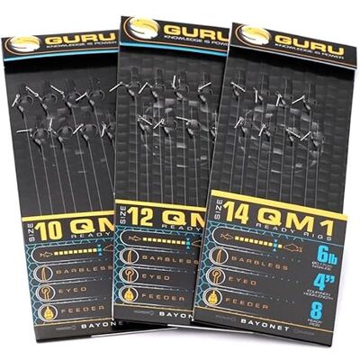 Guru QM1 Bas de ligne à baïonnette sans ardillon 10,2 cm - Publicité Guru QM1 Bas de ligne à baïonnette sans ardillon 10,2 cm - Publicité